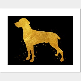 Weimaraner golden art Posters and Art